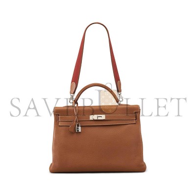 HERMÈS MASTER A GOLD CLEMENCE LEATHER AMAZON RETOURNE KELLY 40 BAG (40*28*15cm)